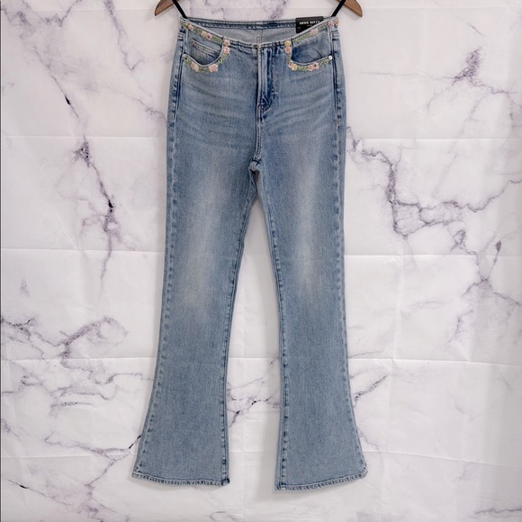 MISS SIXTY Silk Blend Denim Light Blue Flare Jeans W26 - Picture 4 of 16